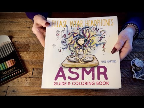 ASMR New Coloring Book! (Whispered) Introducing interactive coloring book about ASMR! Page turning!
