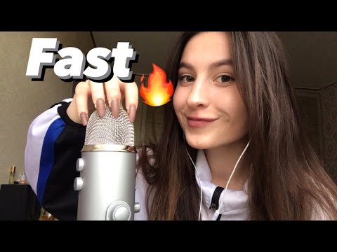 Asmr fast & aggressive tapping and scratching on the microphone ❤️