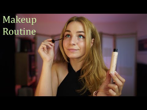ASMR Doing My NATURAL Makeup Routine with tapping | CLOSE UP brush sounds, accent