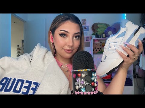 ASMR shoe tapping, fabric scratching, rambles 💙 ~men’s clothing haul (my bf’s clothes)~ | Whispered