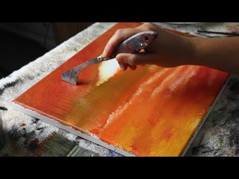 ASMR Painting | Wildfire | Acrylic on Canvas