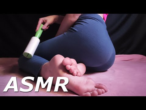 ASMR Sticky Cleaning Leggings Satisfying Sounds