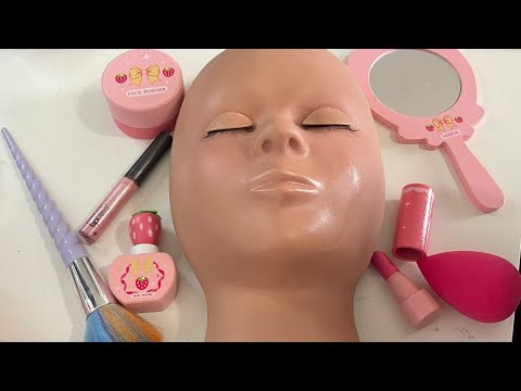 ASMR Makeup on Mannequin (Relaxing Whispers + Application)