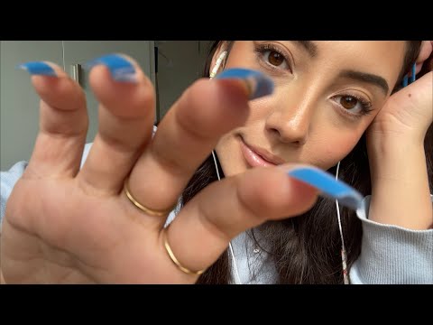 ASMR Scratching your face for 5 minutes 💖 ~mic scratching with the cover on~ | NO TALKING