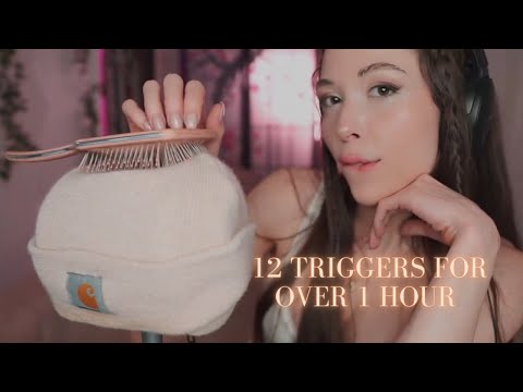 ASMR 12 Triggers in 1 Hour and 20 Minutes on a Beanie/Toque for Endless Tingles