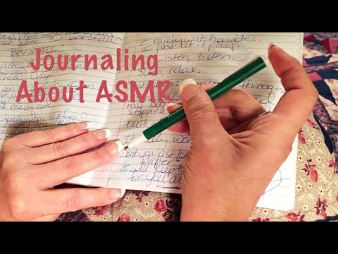 ASMR Writing, journaling, crinkly page turning. (No talking)