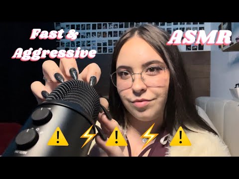 Fast & Aggressive Intense Mic Scratching & Tapping No Talking ASMR 1 Hour Looped