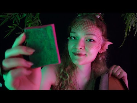 ASMR 🧜‍♀️ Curious Mermaid goes through your bag 🌊 (echoed humming, no talking, cave ambience)