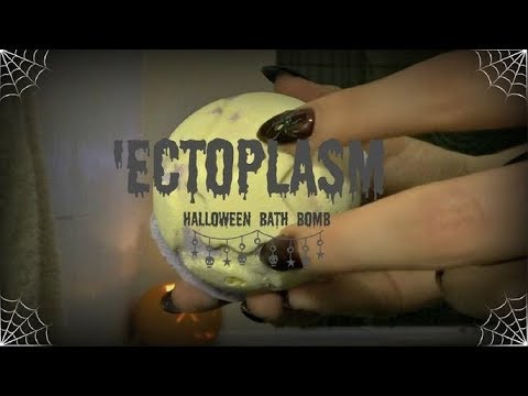 ASMR🌙 'ECTOPLASM' ~FIZZY SLIME~ Lush Bath Bomb 🎃 Halloween Special 🍬 Minimal Talking