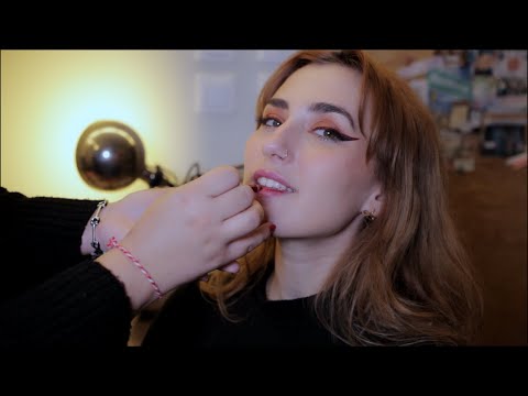 ASMR ~ Make-Up Artist Gives me BOLD Liner Look 💥 Real Person ⚬ Face Touching ⚬ Part 2 ⚬