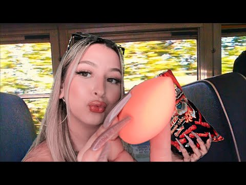 ASMR Crazy hot Cheeto girl does your makeup on the school bus 🚌💄