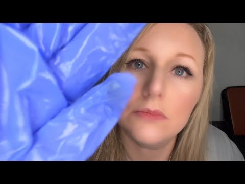 ASMR Face Patting with Gloves | Whispering