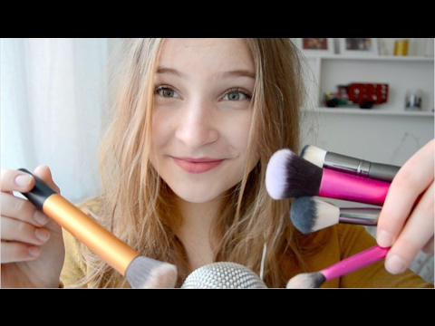 ASMR Microphone Brushing With Different Brushes