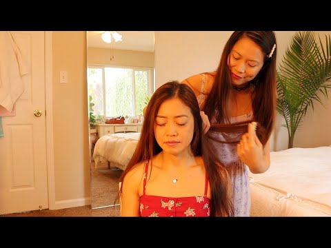 ASMR Relaxing Haircutting Session For Long Soft Layers