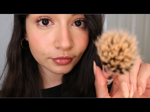 ASMR Doing Your Makeup (Layered, Personal Attention, Brushing, Face Touching, Tapping)