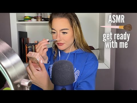 ASMR | grwm a basic but different look | makeup triggers