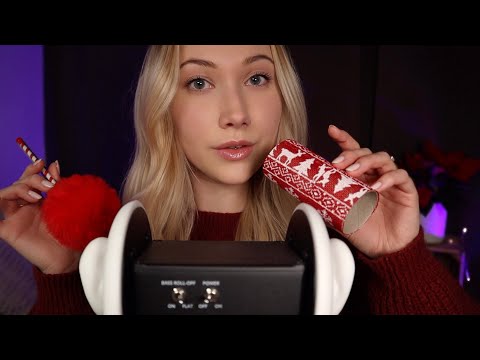 ASMR it’s Christmas all up in your EARS (crinkles, trigger words, festive tingles)✨