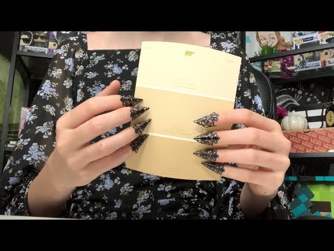 ASMR with paint colour cards | NAIL CLAWS