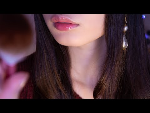 ASMR Face Attention & Ear Whispers (Close up)
