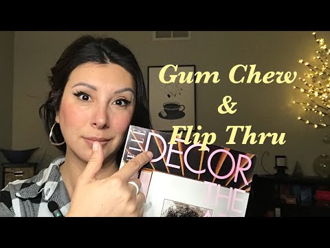 Gum Chew and Flip Thru Elle Decor Magazine ASMR