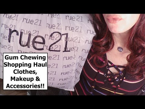 ASMR Gum Chewing Shopping Haul. Rue 21. Clothes, Makeup & Accessories