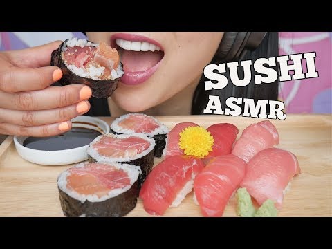 ASMR SUSHI (EATING SOUNDS *NO GINGER) | SAS-ASMR