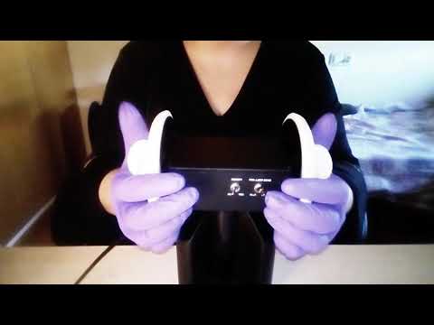 ASMR 3Dio ear massage with latex gloves
