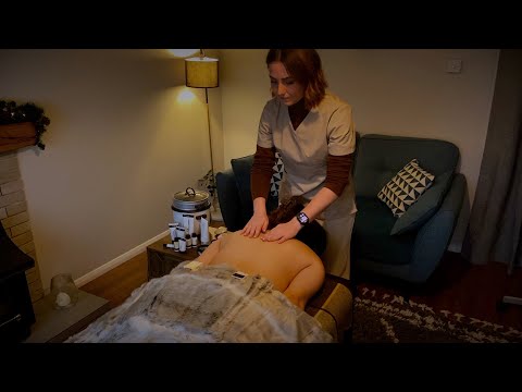 ASMR - Relaxing Back Facial and Scalp Massage (no talking)