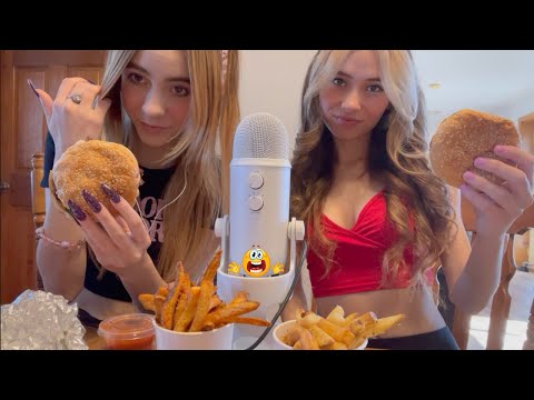 ASMR Eating Five Guys With My Sister