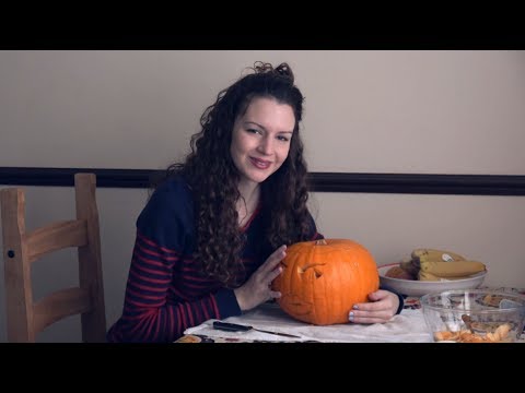 ASMR Pumpkin carving with Olga - Roleplay