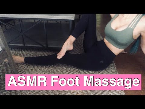 ASMR foot massage and sports bra scratching