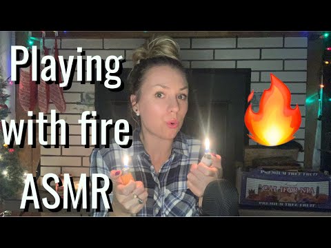 ASMR PLAYING WITH FIRE 🔥 Lighting Matches And Candles | Whispering and Personal Attention For Sleep