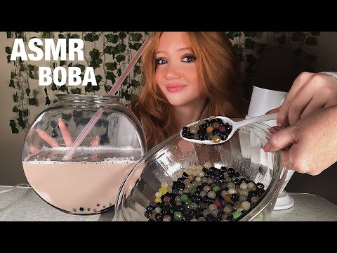 ASMR Giant Boba Milk Tea | Bubble Tea | Soft Chewing, Eating, Drinking, Popping & Bubble Sounds