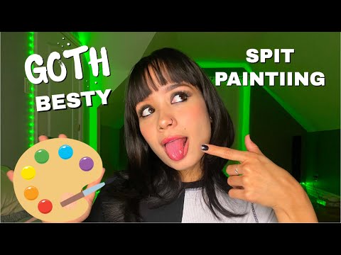 Goth BestFriend Helps You Sleep Asmr  (Spit Painting 🎨💦)