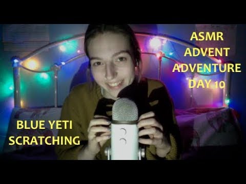 ASMR ADVENT DAY 10 ⭐️Scratching Blue Yeti Mic And Super Close Whispers⭐️