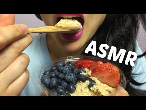 ASMR Oatmeal with Fruits (Soft + Sticky EATING SOUNDS) | SAS-ASMR
