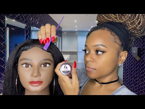 ASMR | 💇🏽‍♀️ Laying Your Edges/Baby Hairs In School Bathroom | Relaxed Afro Hair | Haircut Roleplay