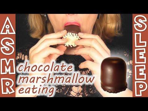 ASMR chocolate marshmallow eating [squishy/sticky eating sounds, breathing]