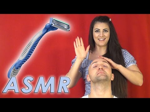Woman Shaves Man | ASMR | Beard and Scalp Real Person Sounds