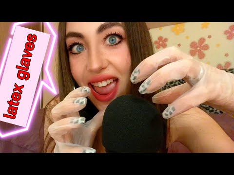 ASMR Latex Glove Sounds, hand moviments, visual triggers, nail sounds, finger fluttering. No talking