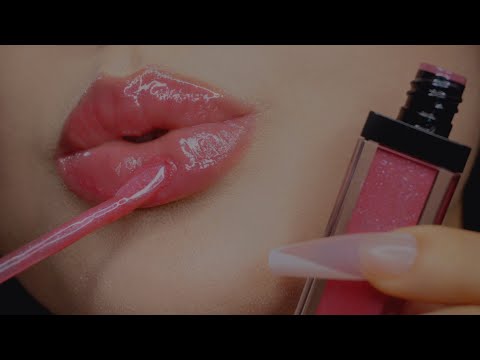 [ASMR] 100 Layers of Lipgloss (failed), Mouth Sounds 립글로즈 100번 바르기 (실패), 입소리