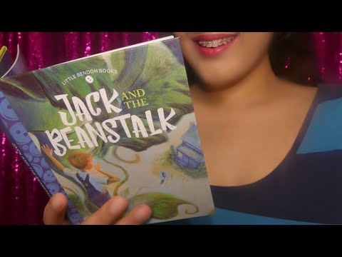 ASMR Soft Spoken Reading a Bedtime Story & Tapping Book - Binaural
