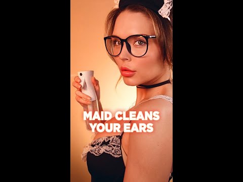 French Maid Cleans Your Ears 👂 #shorts #asmr