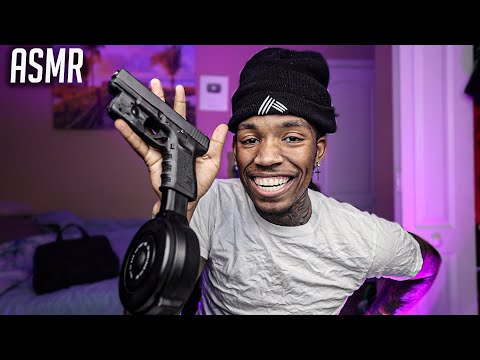 ASMR | **INSANE! GUN SOUNDS**  For SLEEP And Relaxation Whispers , Tapping . Soothing Triggers Etc..