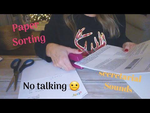 ASMR | Paper Sorting | Paper tearing | Paper cutting | Paper Sounds 📄✏✂️