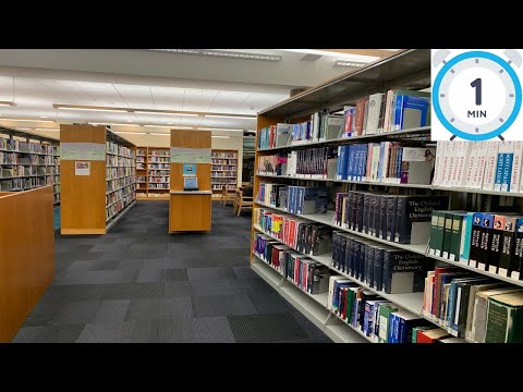 ASMR 1 Minute Walking Around the Library (No Talking)