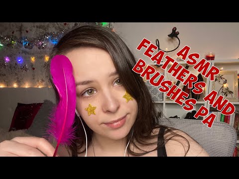 ASMR gf makes you sleep with feathers and brushes 💋 personal attention