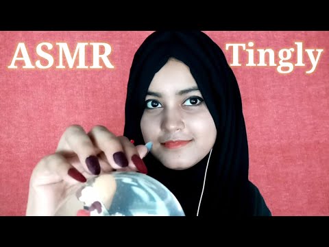 ASMR Tingly Tapping & Scatching (Long Nails & Whispering)