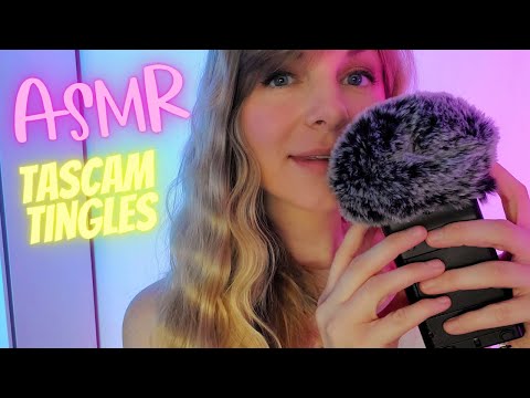 ASMR | Binaural Tascam Tingles (Mouth Sounds, Extremely Close-Up Whisper Ramble, Fluffy Mic)
