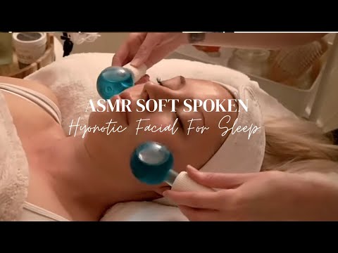 ASMR Sleepy SPA Facial with Music| Ice Globes,Jade Comb & VERY Hypnotic Soft Speaking for good Sleep